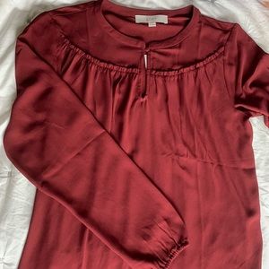 LOFT Red Blouse
